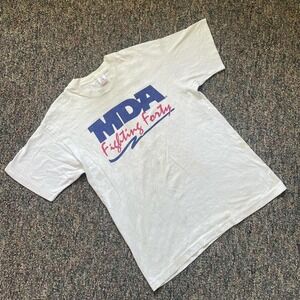 Vintage 80s Single Stitch Made in USA MDA Pushing Forty‎ Tee